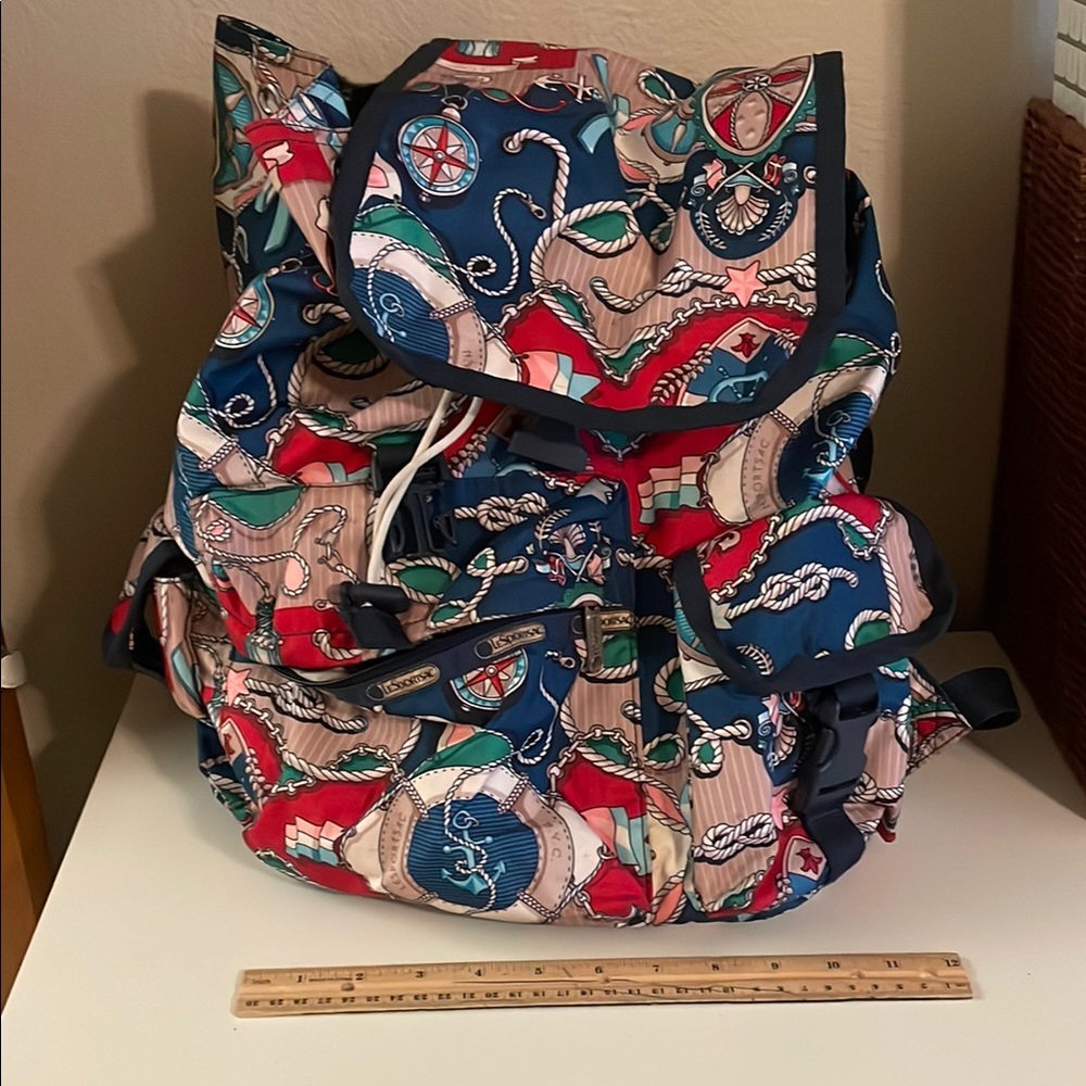 Lesportsac Red and Blue Anchor Backpack
